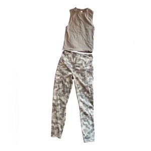 Yogalicious Camo Print Leggings and‎ top